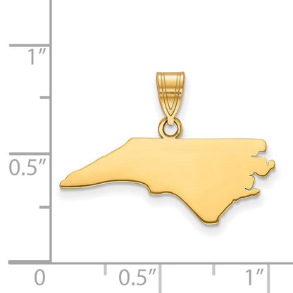 Vergoldet Sterlingsilber /gold North Carolina State Anhänger