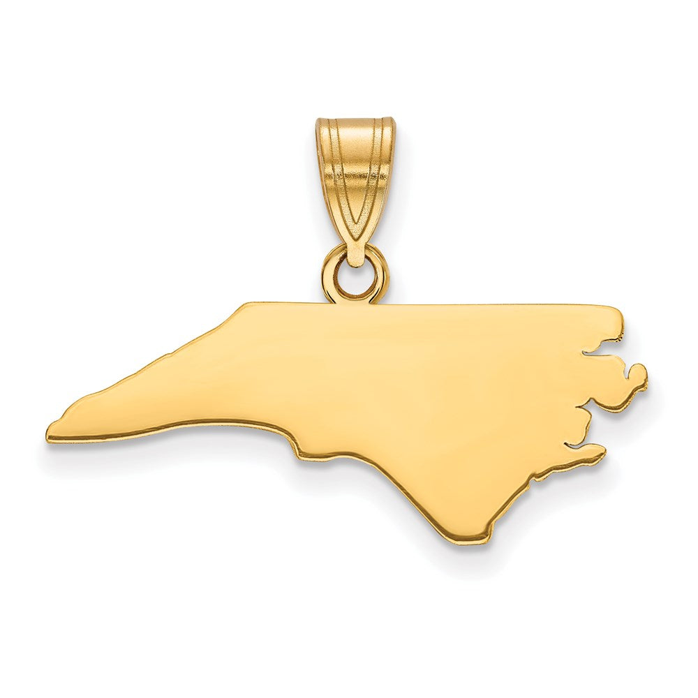 Vergoldet Sterlingsilber /gold North Carolina State Anhänger
