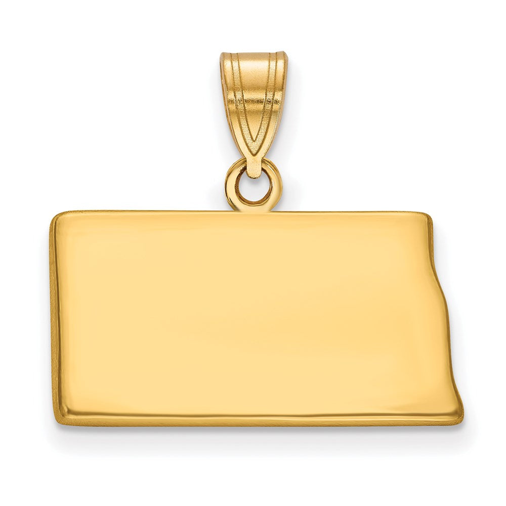 Vergoldet Sterlingsilber /gold North Dakota State Anhänger