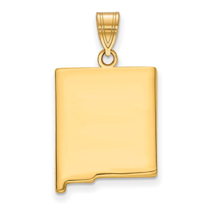 Vergoldet Sterlingsilber /gold New Mexico State Anhänger