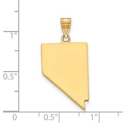 Vergoldet Sterlingsilber /gold Nevada State Anhänger