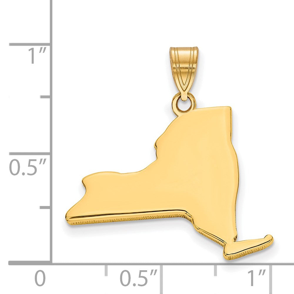 Vergoldet Sterlingsilber /gold New York State Anhänger