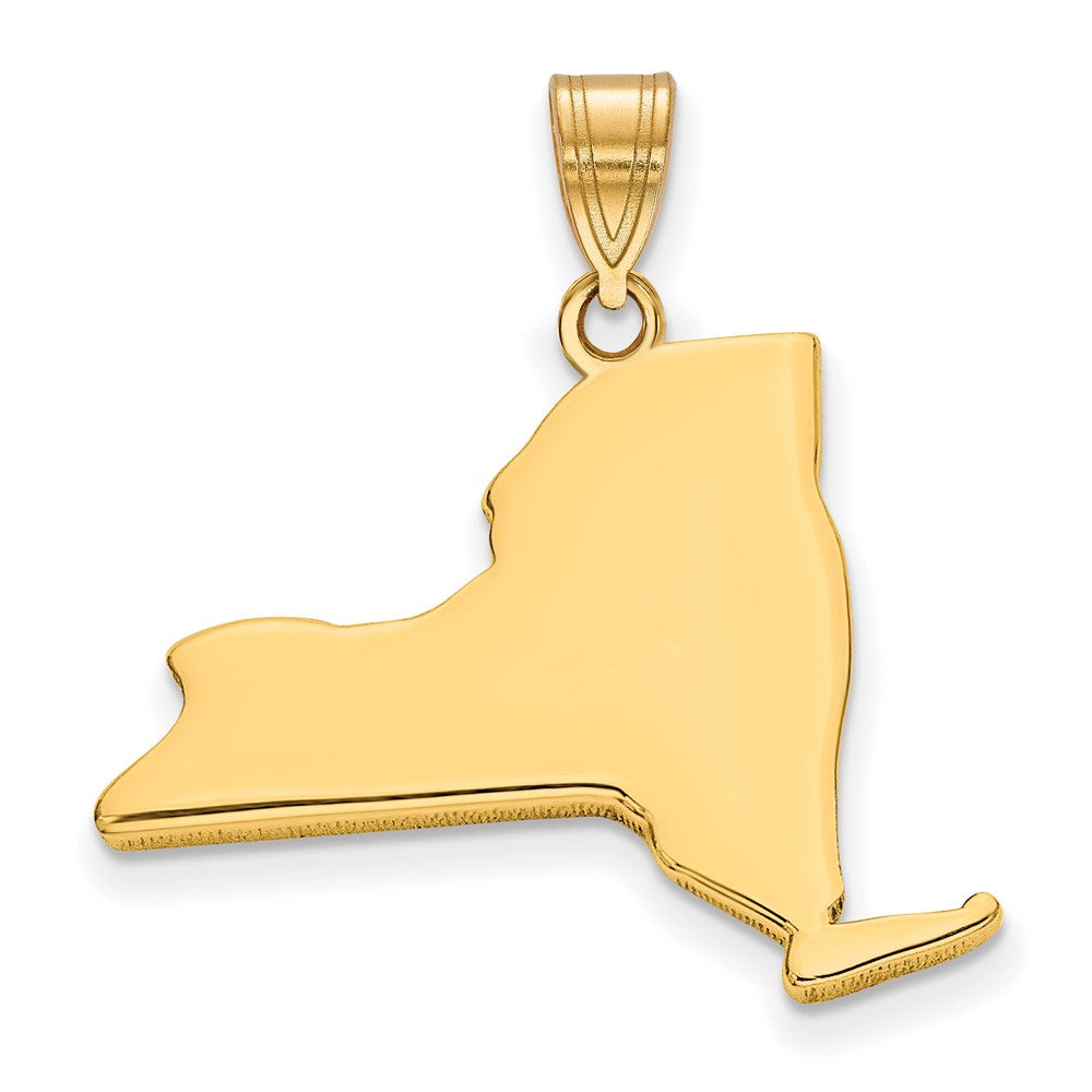 Vergoldet Sterlingsilber /gold New York State Anhänger