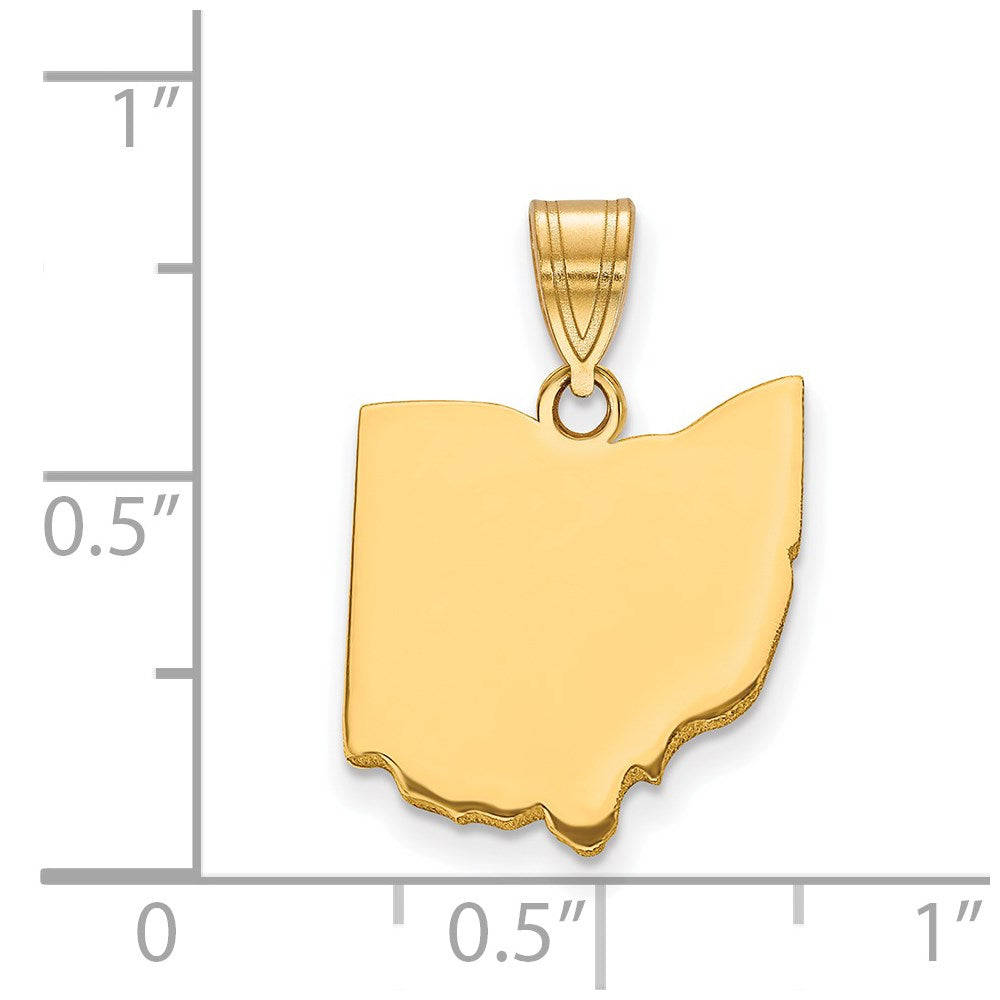 Vergoldet Sterlingsilber /gold Ohio State Anhänger