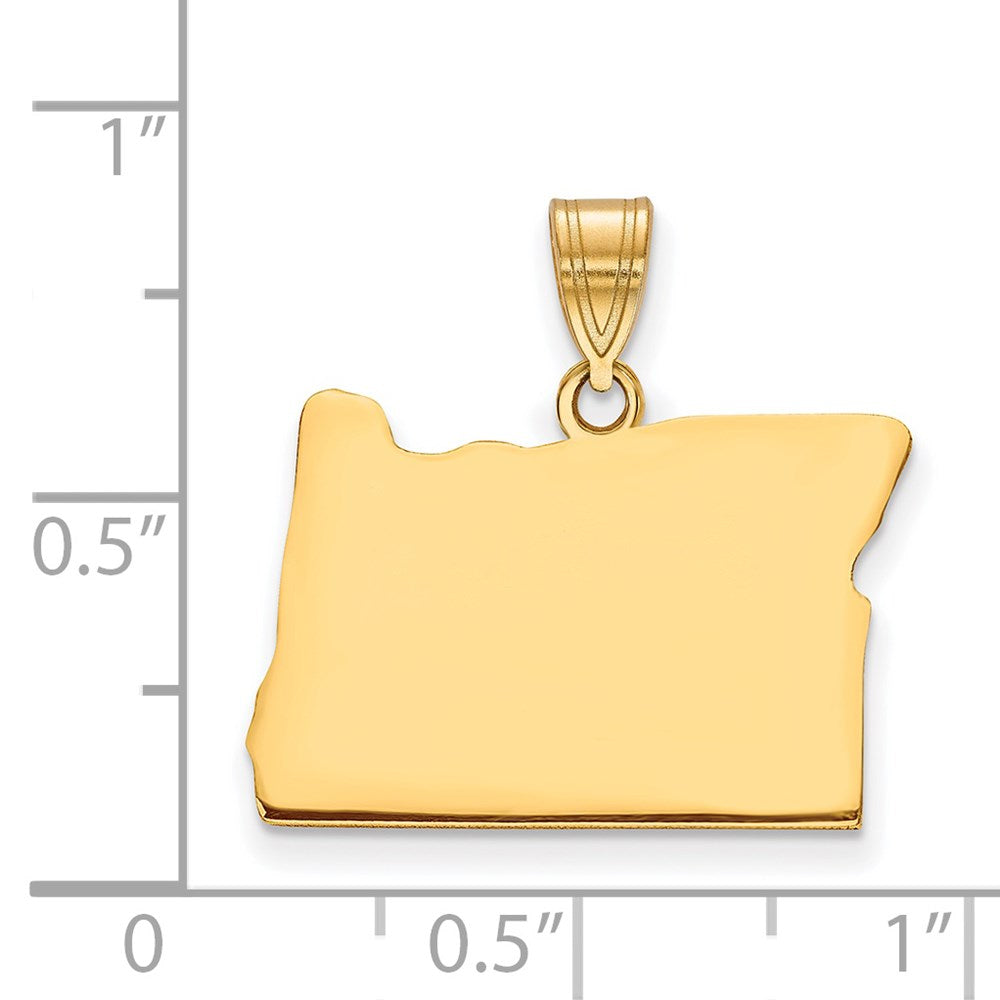 Vergoldet Sterlingsilber /gold Oregon State Anhänger