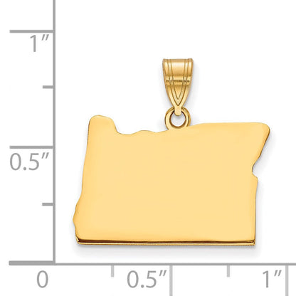 Vergoldet Sterlingsilber /gold Oregon State Anhänger