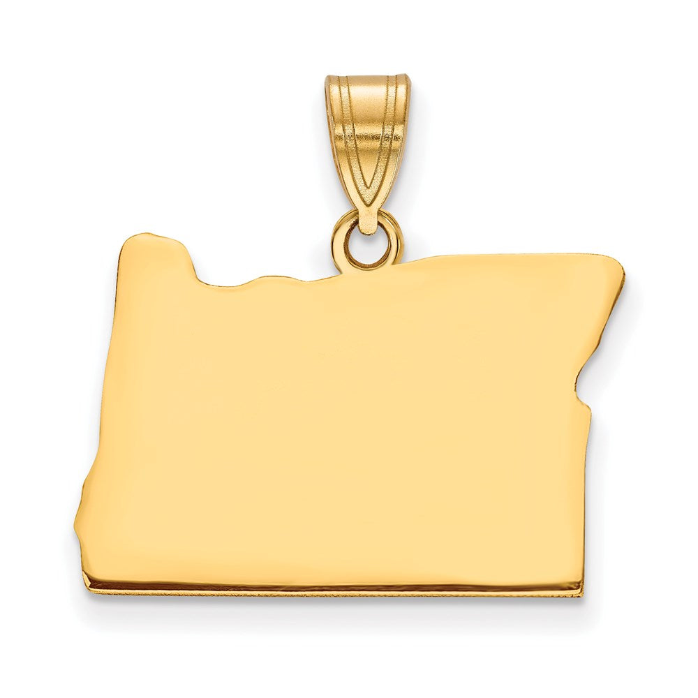 Vergoldet Sterlingsilber /gold Oregon State Anhänger