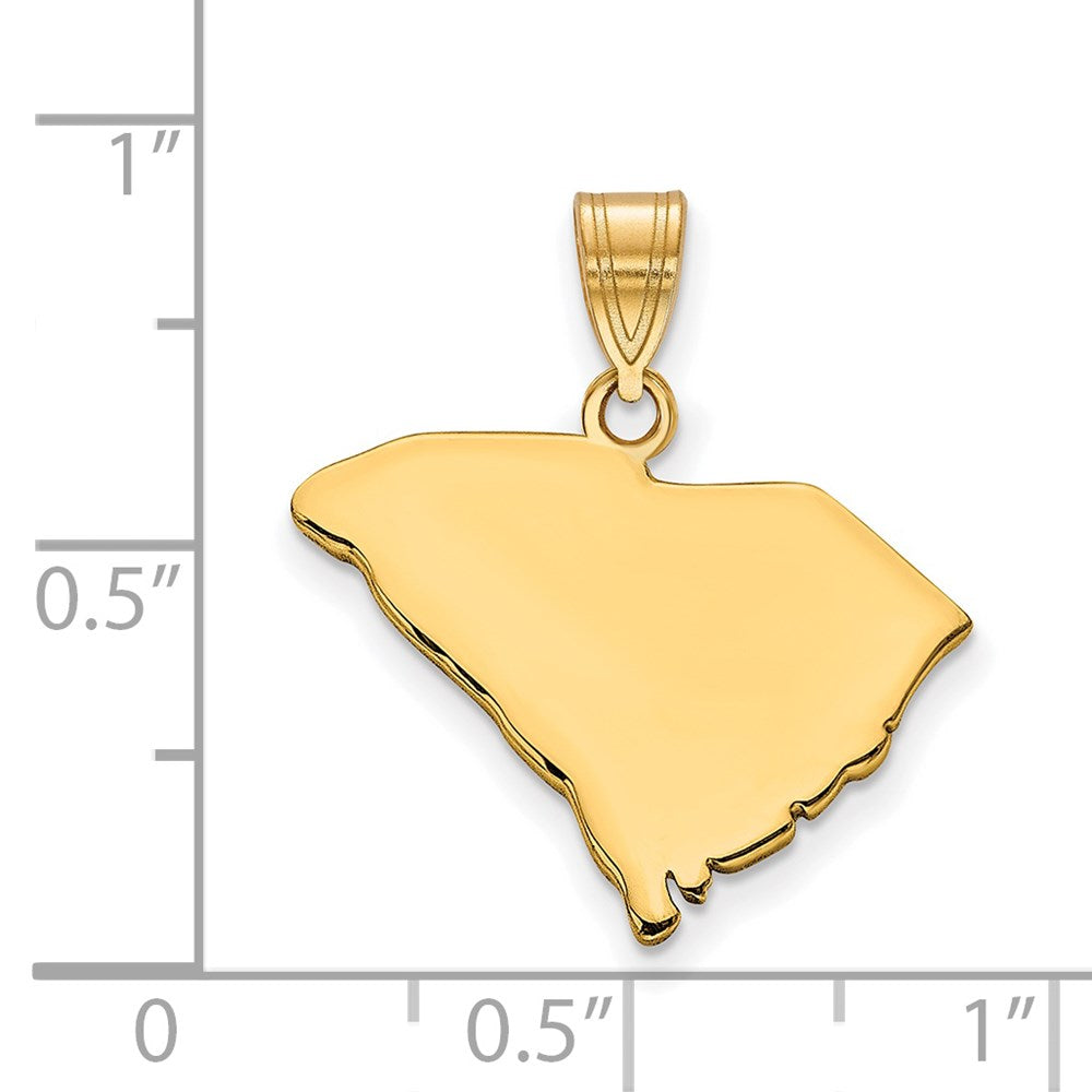 Vergoldet Sterlingsilber /gold South Carolina State Anhänger
