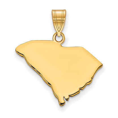 Vergoldet Sterlingsilber /gold South Carolina State Anhänger