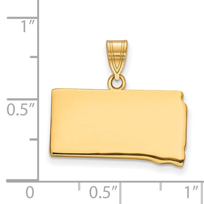 Vergoldet Sterlingsilber /gold South Dakota State Anhänger