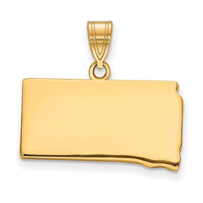 Vergoldet Sterlingsilber /gold South Dakota State Anhänger