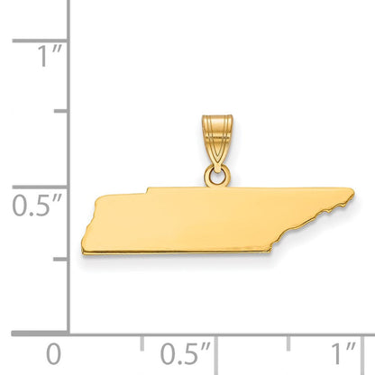 Vergoldet Sterlingsilber /gold Tennessee State Anhänger