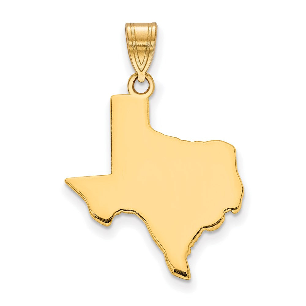 Vergoldet Sterlingsilber /gold Texas State Anhänger