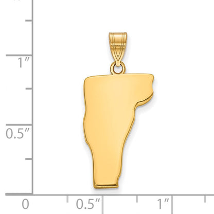 Vergoldet Sterlingsilber /gold Vermont State Anhänger