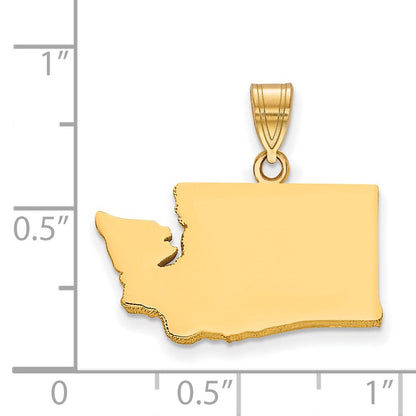 Vergoldet Sterlingsilber /gold Washington State Anhänger