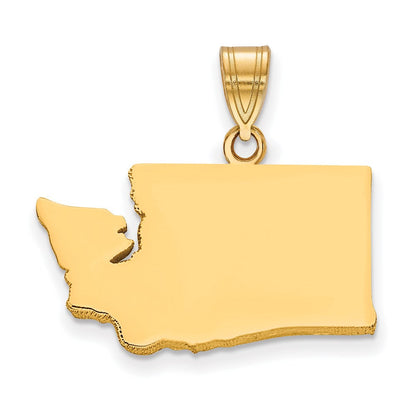 Vergoldet Sterlingsilber /gold Washington State Anhänger