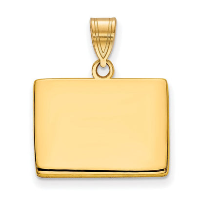 Vergoldet Sterlingsilber /gold Wyoming State Anhänger