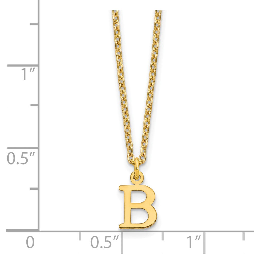 Vergoldet Sterlingsilber Ausgeschnitten Buchstabe B Initiale Halskette