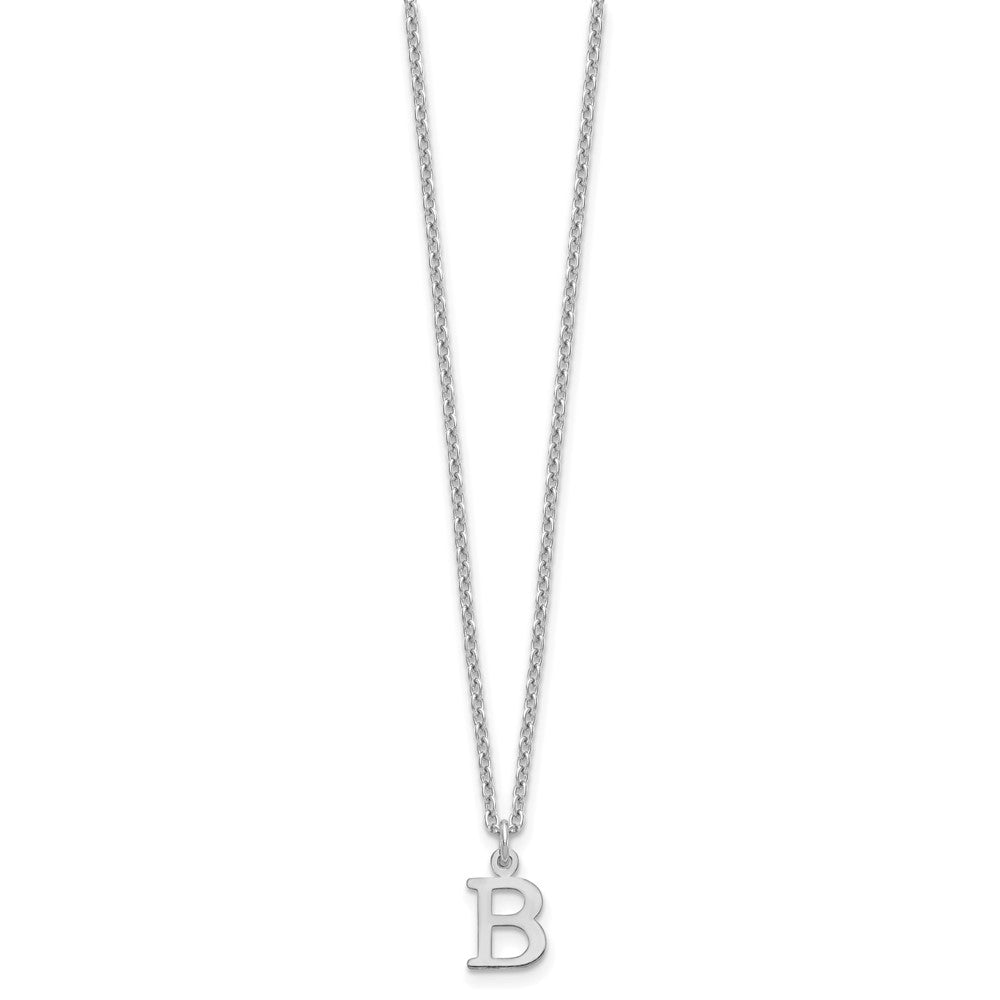 Sterlingsilber Rhodiniert Ausgeschnitten Buchstabe B Initiale Halskette
