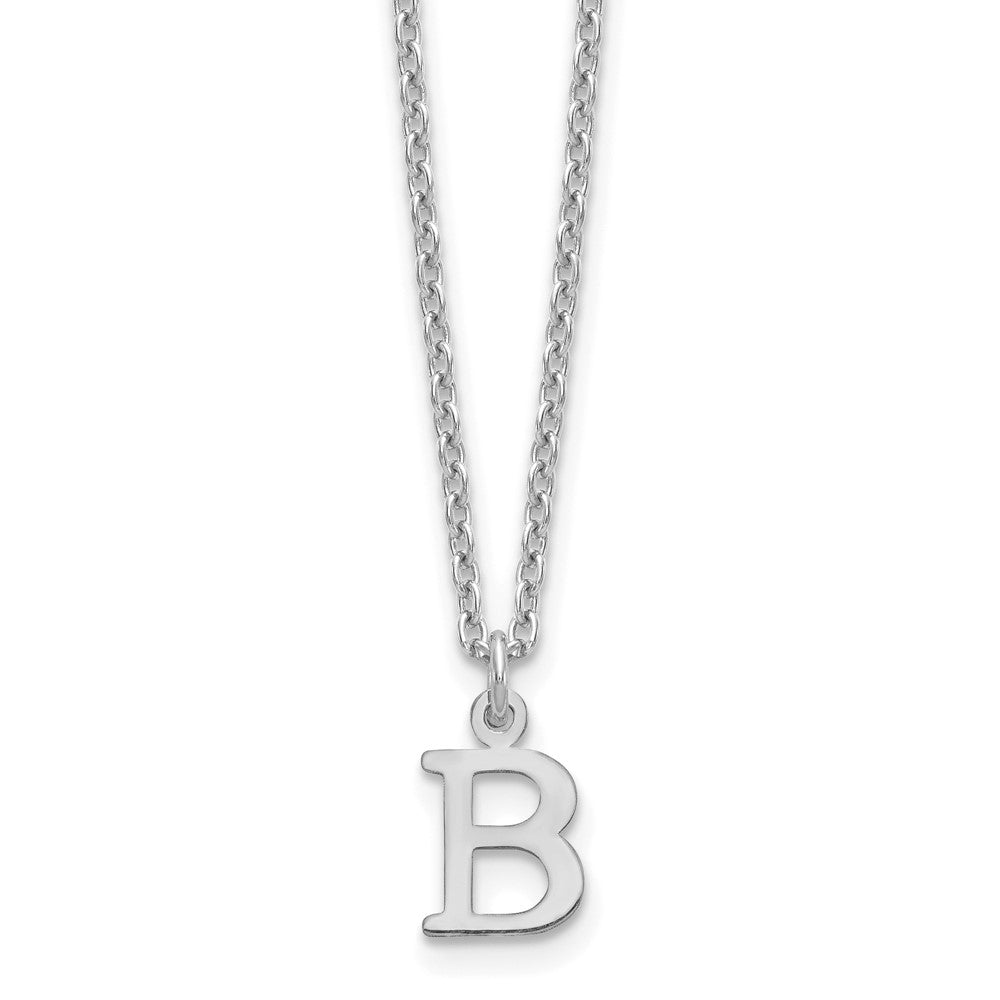 Sterlingsilber Rhodiniert Ausgeschnitten Buchstabe B Initiale Halskette