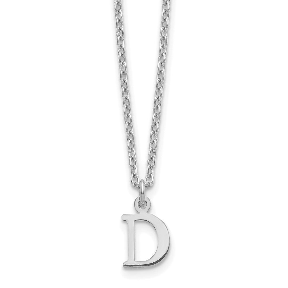 Sterlingsilber Rhodiniert Ausgeschnitten Buchstabe D Initiale Halskette