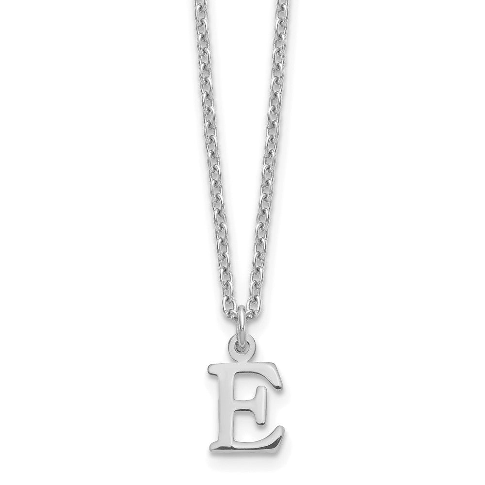 Sterlingsilber Rhodiniert Ausgeschnitten Buchstabe E Initiale Halskette