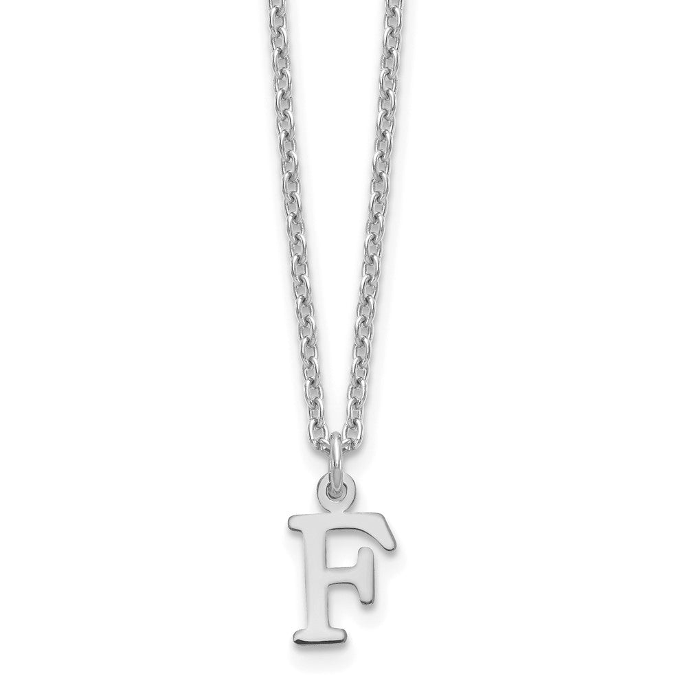 Sterlingsilber Rhodiniert Ausgeschnitten Buchstabe F Initiale Halskette