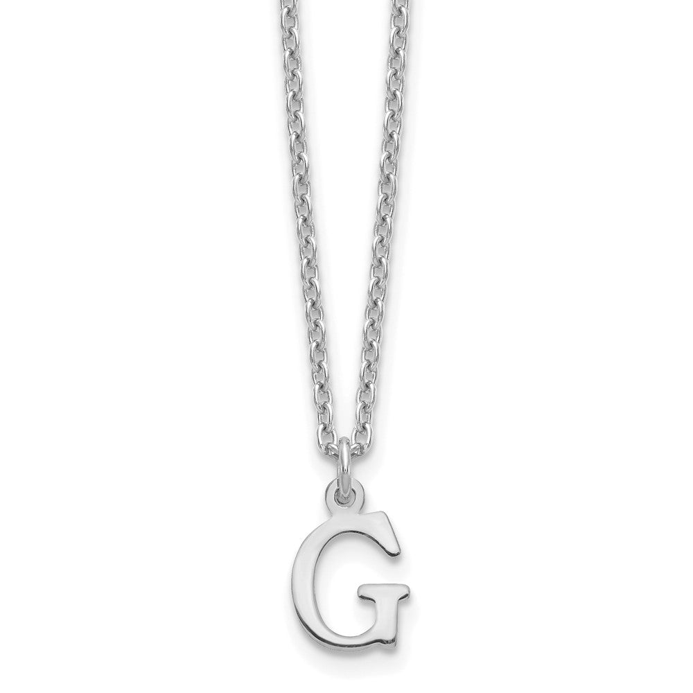 Sterlingsilber Rhodiniert Ausgeschnitten Buchstabe G Initiale Halskette
