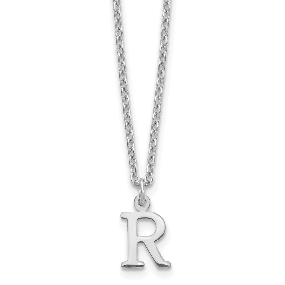 Sterlingsilber Rhodiniert Ausgeschnitten Buchstabe R Initiale Halskette