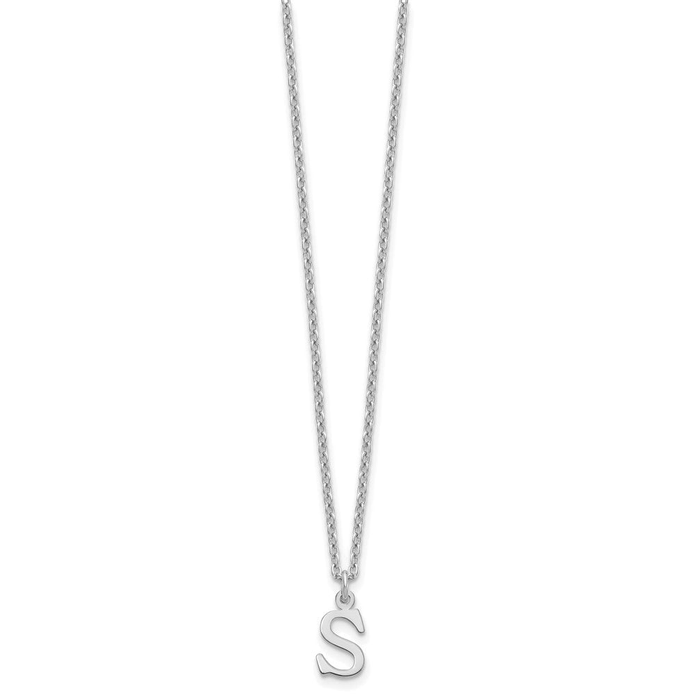 Sterlingsilber Rhodiniert Ausgeschnitten Buchstabe S Initiale Halskette