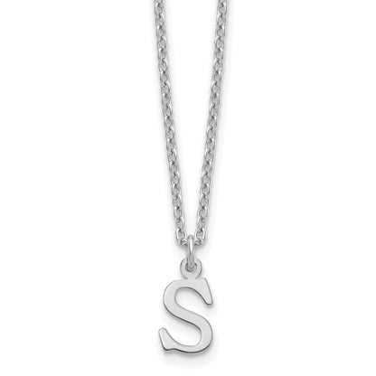 Sterlingsilber Rhodiniert Ausgeschnitten Buchstabe S Initiale Halskette