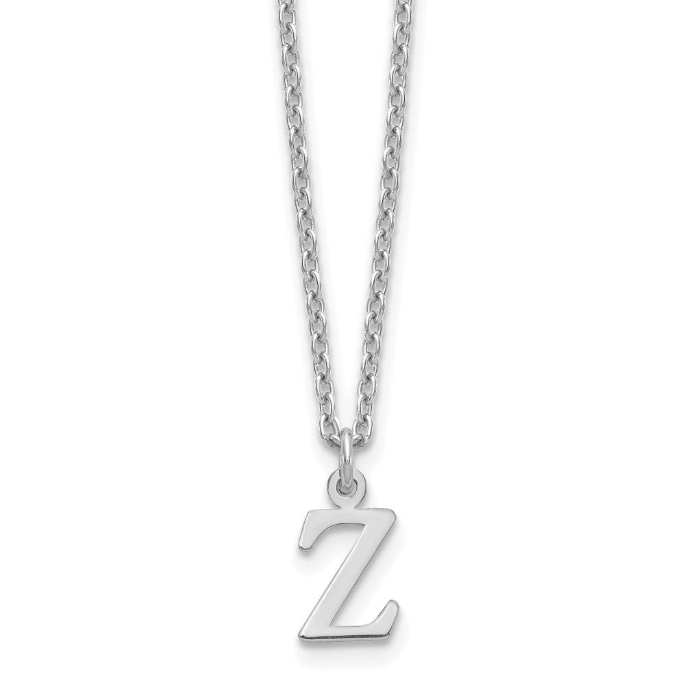 Sterlingsilber Rhodiniert Ausgeschnitten Buchstabe Z Initiale Halskette
