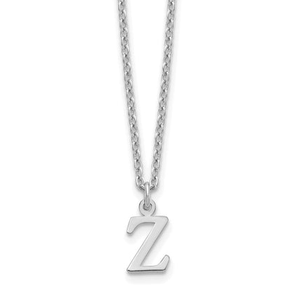 Sterlingsilber Rhodiniert Ausgeschnitten Buchstabe Z Initiale Halskette