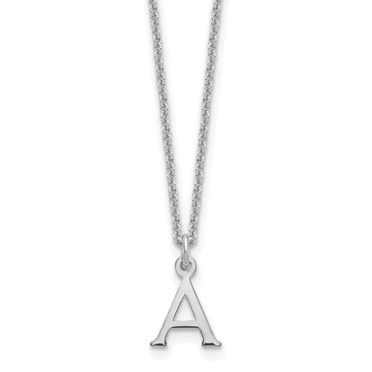 14K Weißgold 14kw Ausgeschnitten Buchstabe A Initiale Halskette