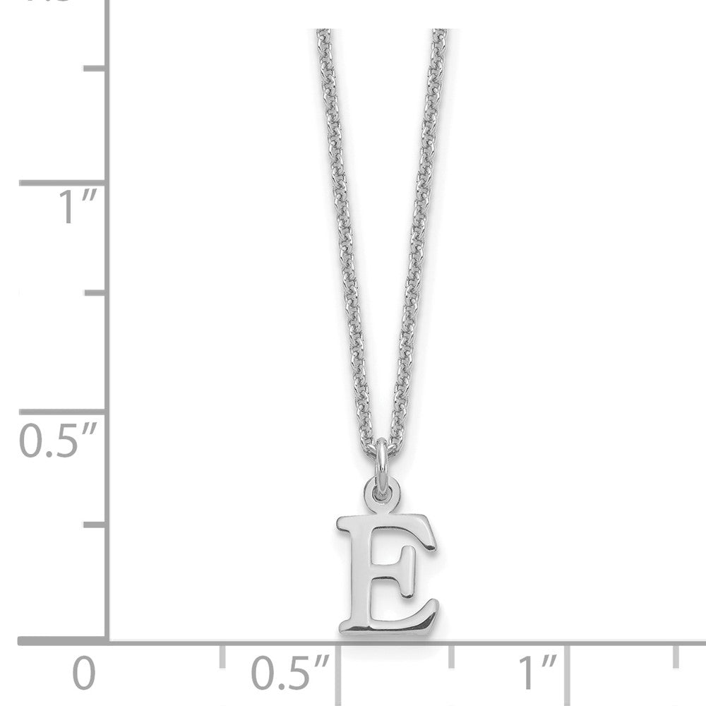14K Weißgold 14kw Ausgeschnitten Buchstabe E Initiale Halskette