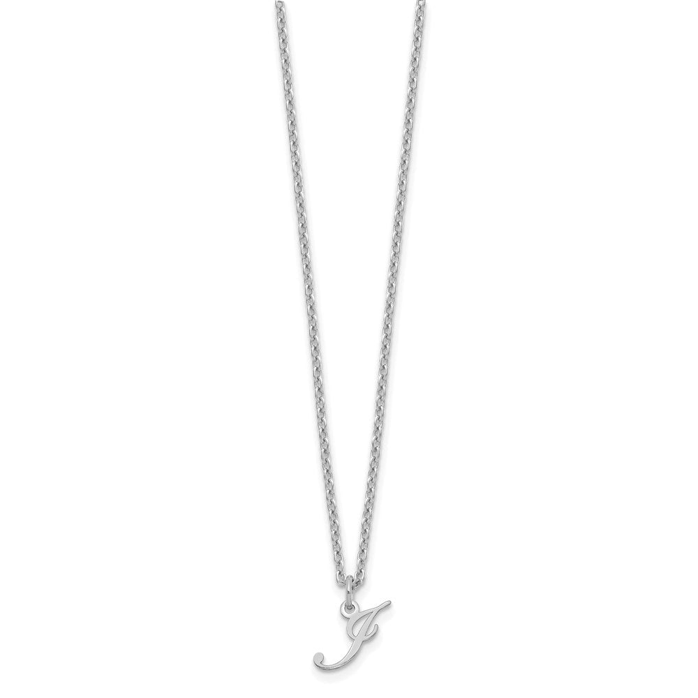 Sterlingsilber Rhodiniert Buchstabe J Initiale Halskette