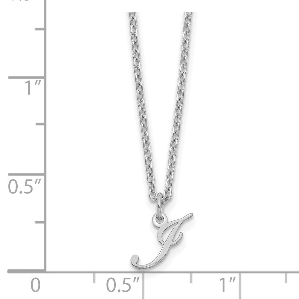 Sterlingsilber Rhodiniert Buchstabe J Initiale Halskette