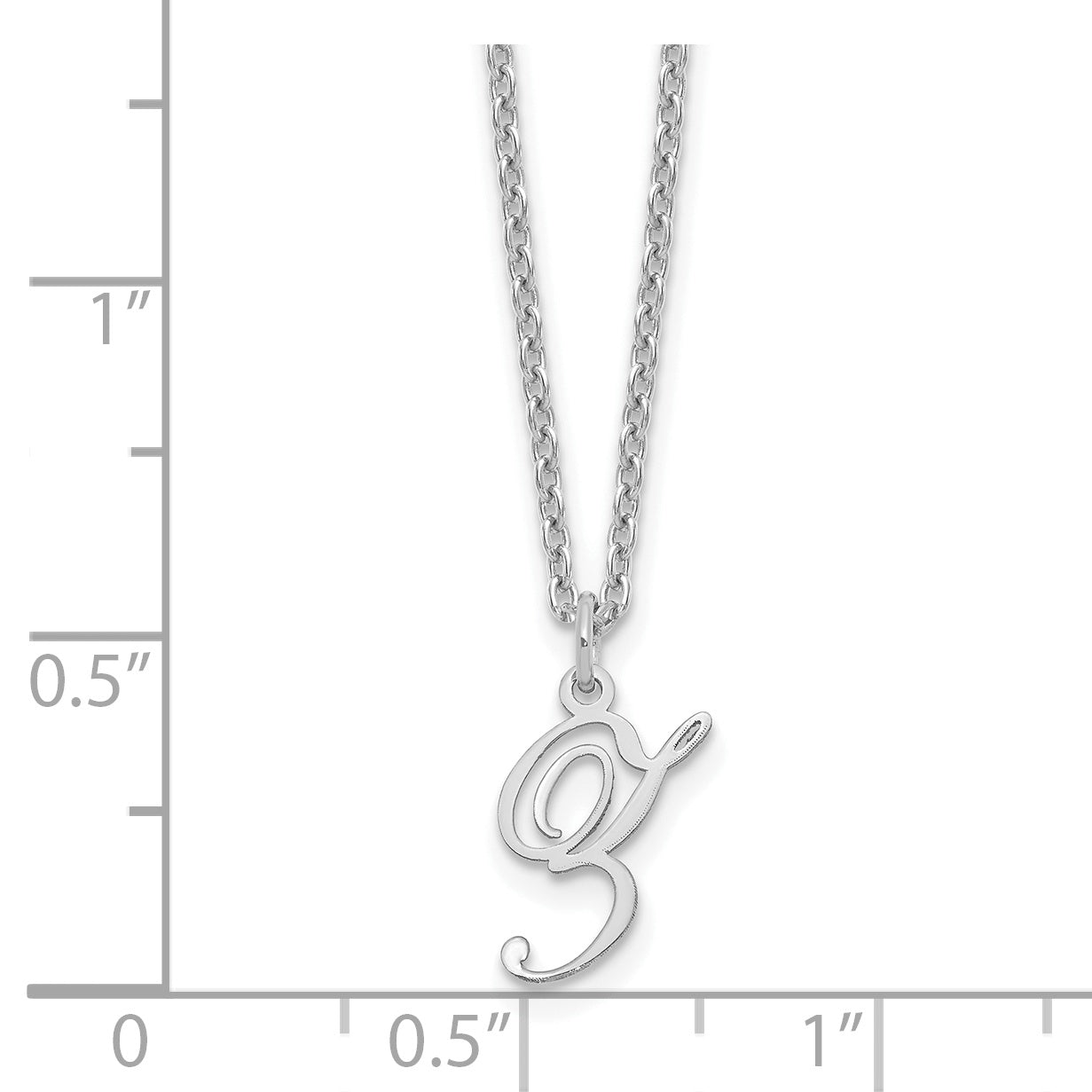 Sterlingsilber Rhodiniert Buchstabe Z Initiale Halskette