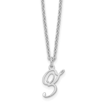 Sterlingsilber Rhodiniert Buchstabe Z Initiale Halskette