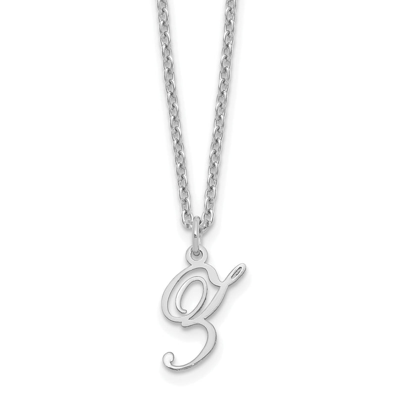 Sterlingsilber Rhodiniert Buchstabe Z Initiale Halskette