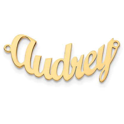 Vergoldet Sterlingsilber /gold Gebogen Name Platte