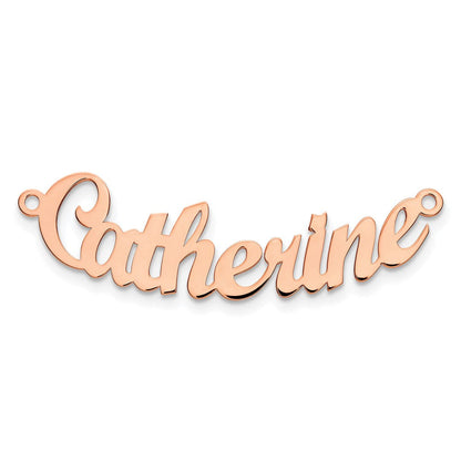 Roségoldbeschichtet Sterlingsilber /rose Gebogen Name Platte