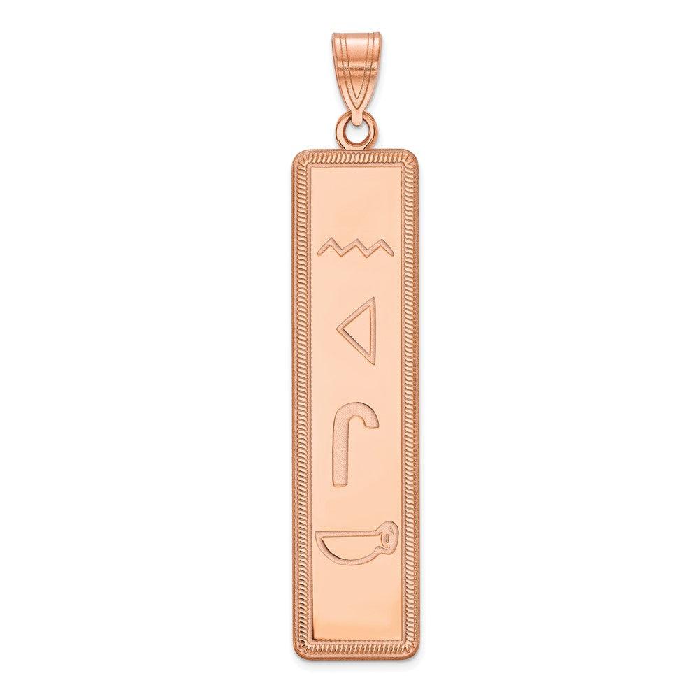 Roségoldbeschichtet Sterlingsilber /rose Egyptian Hieroglyphics Anhänger