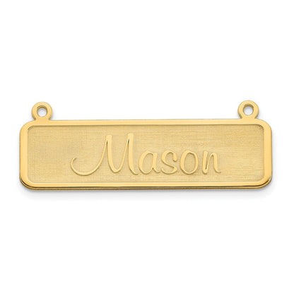 Vergoldet Sterlingsilber /gold Satiniert Name Platte Stab