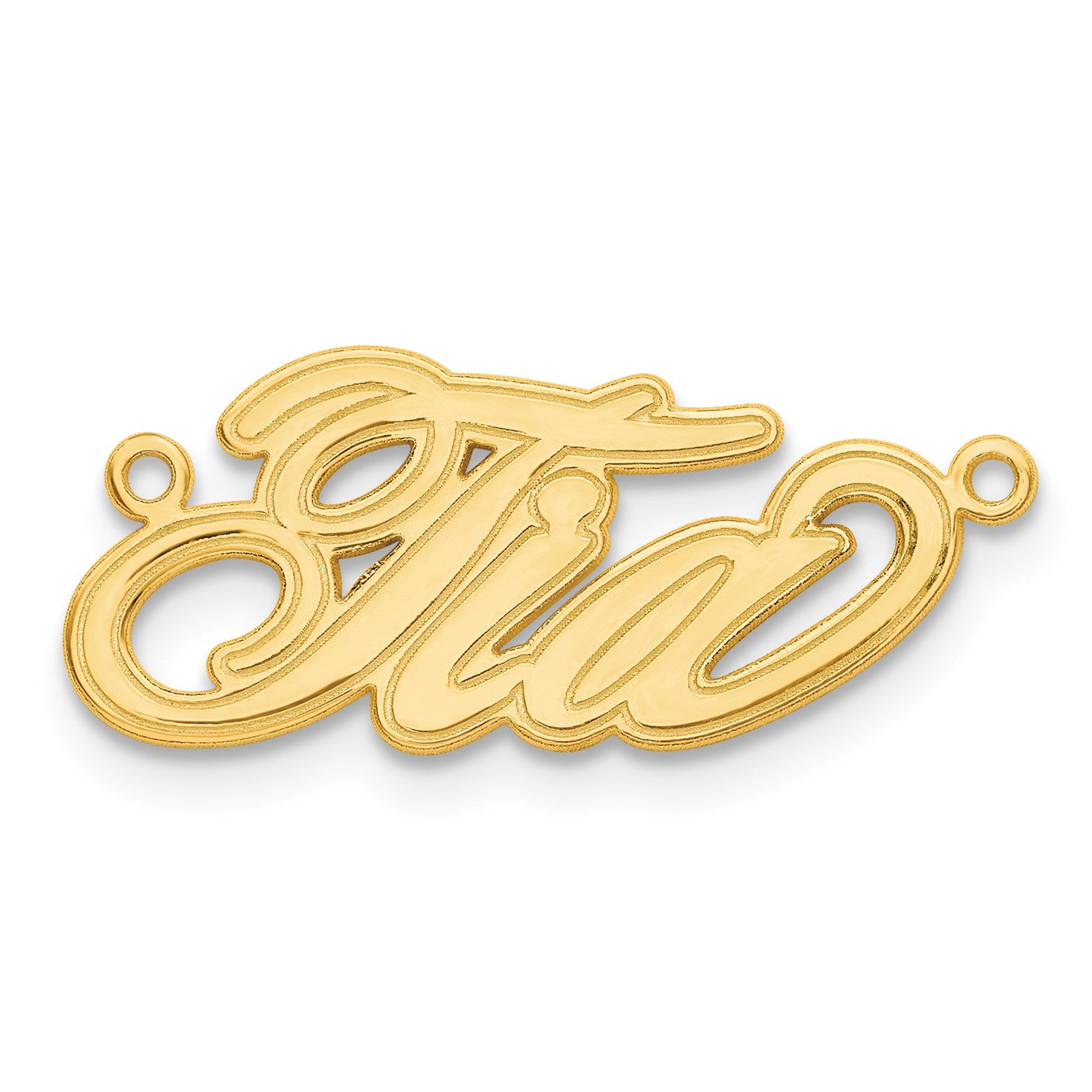14K Gelbgold Geätzt Name Platte