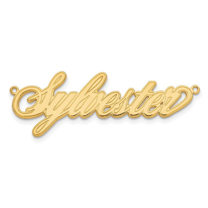 Vergoldet Sterlingsilber /gold Geätzt Name Platte