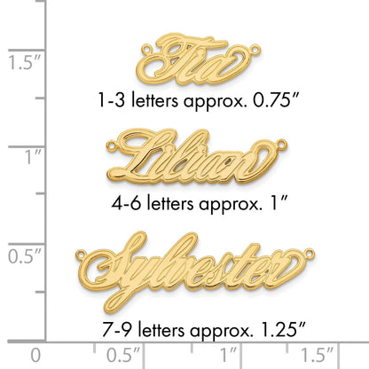 14K Gelbgold Geätzt Name Platte