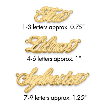 14K Gelbgold Geätzt Name Platte