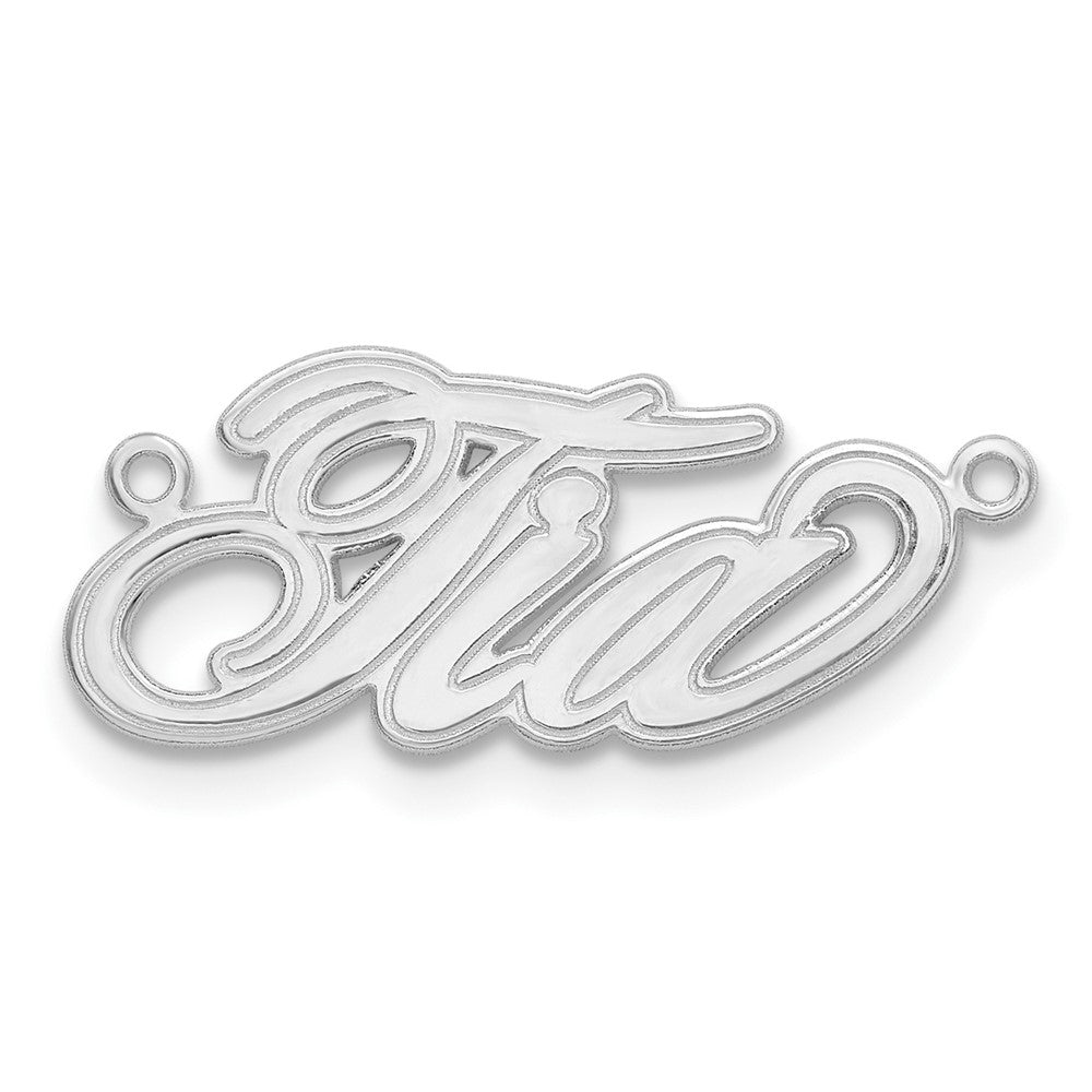 Sterlingsilber Silber/rhodiniert Geätzt Name Platte