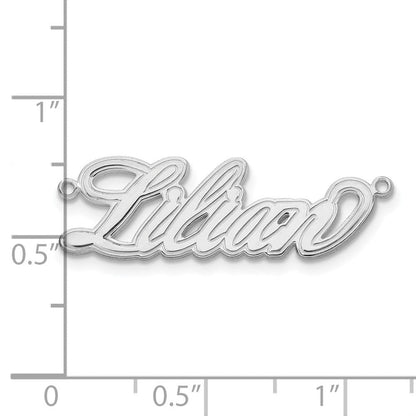 Sterlingsilber Silber/rhodiniert Geätzt Name Platte